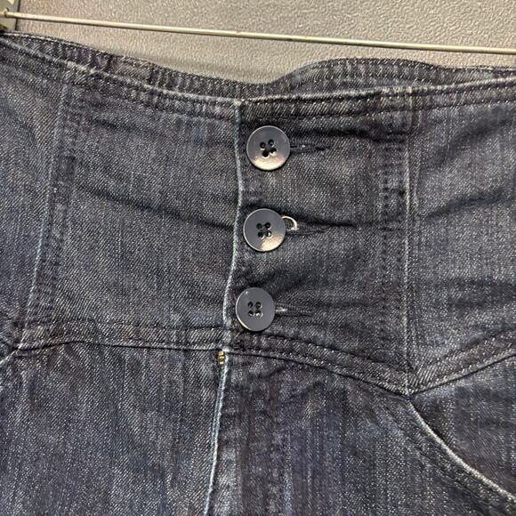 Old Navy Wide Leg Jeans Dark Wash Extra High Rise Stretch 70 Retro Y2K Boho Chic - Picture 10 of 14